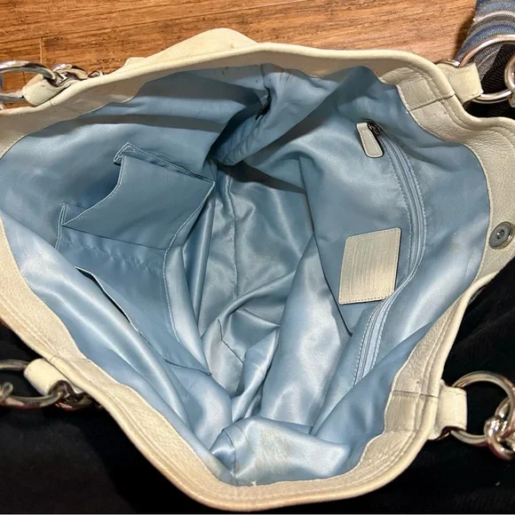 Coach Kristin Pinnacle Leather Tote Ivory - Picture 9 of 11